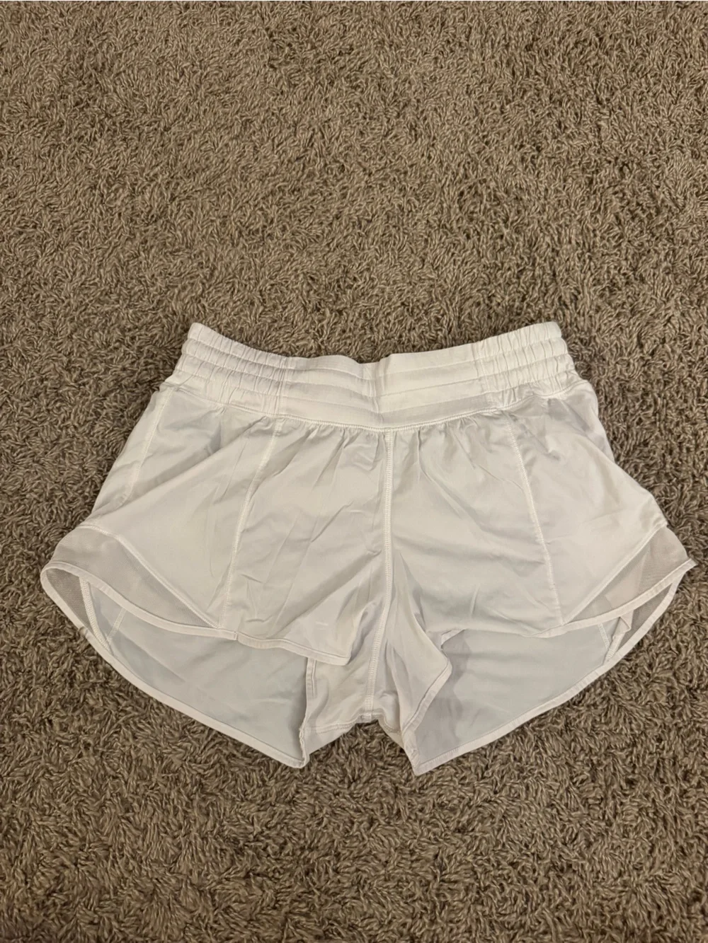 lululemon athletica White Women's Running Split Hem Crop Shorts